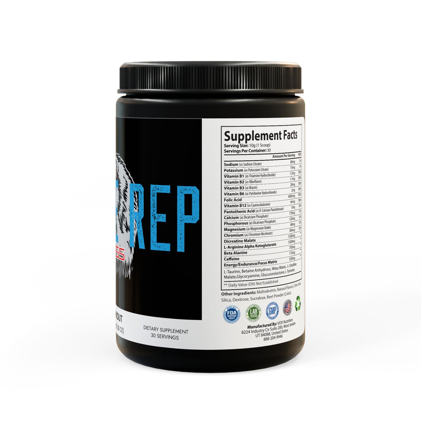 Savage Rep Watermelon Pre-Workout – High-Performance Energy Supplement for Intense Workouts (300g, 10.58oz)