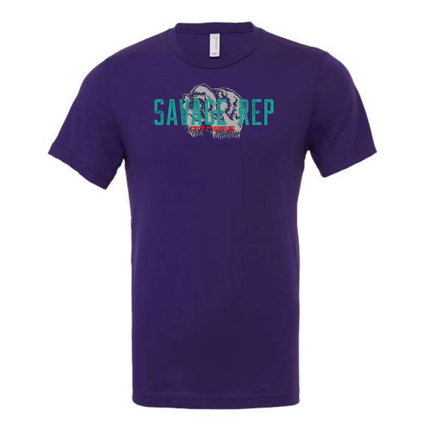 Savage Rep Graphic Performance T-Shirt – Edgy, Bold Fitness Tee with 50/50 Ring-Spun Cotton and Polyester Blend